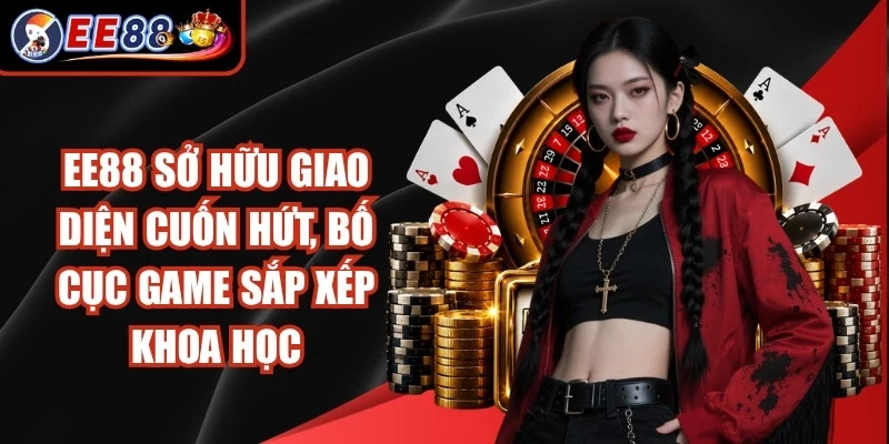 EE88 sở hữu giao diện cuốn hứt, bố cục game sắp xếp khoa học