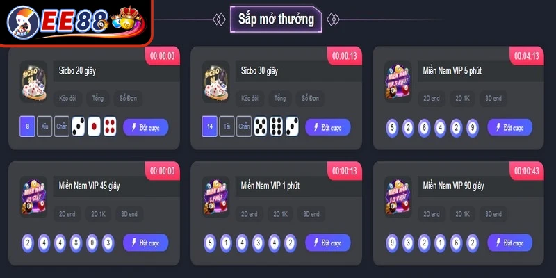 Xổ số EE88 được nhiều bet thủ yêu thích nhờ những điểm tinh tế, nổi bật 